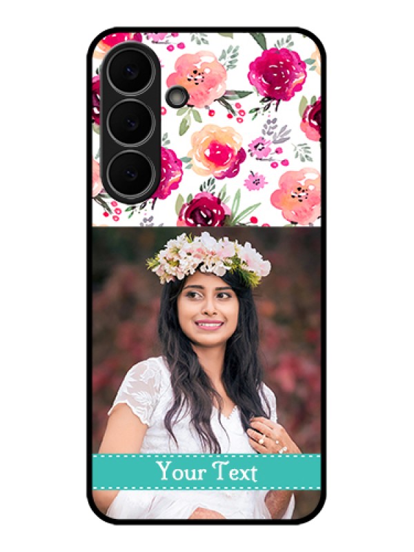 Custom Samsung Galaxy S25 FE 5G Custom Glass Phone Case - Water Colors Floral Design