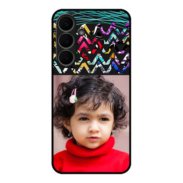 Samsung Galaxy S25 FE 5G Custom Glass Phone Case - Neon Abstract Design
