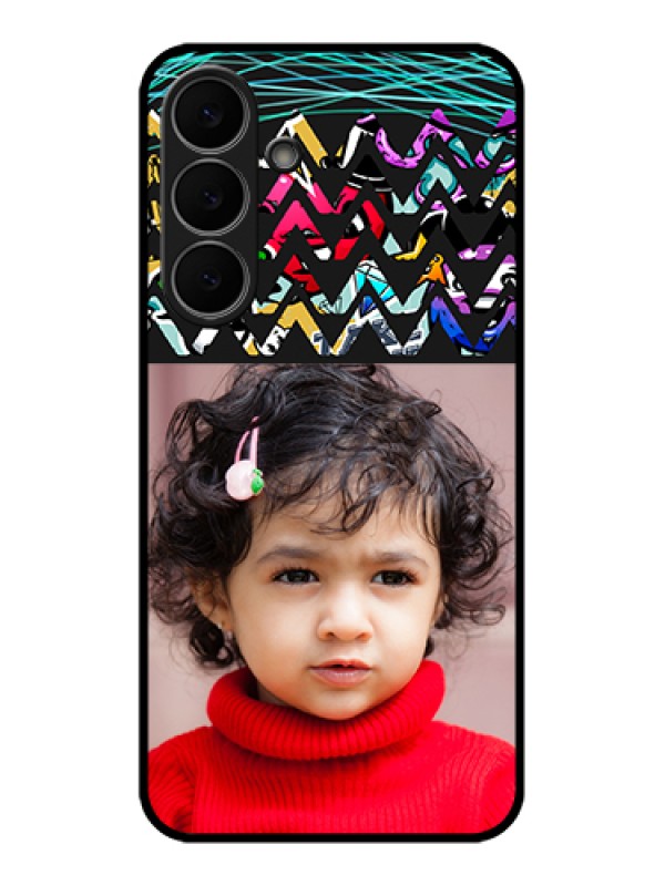 Custom Samsung Galaxy S25 FE 5G Custom Glass Phone Case - Neon Abstract Design