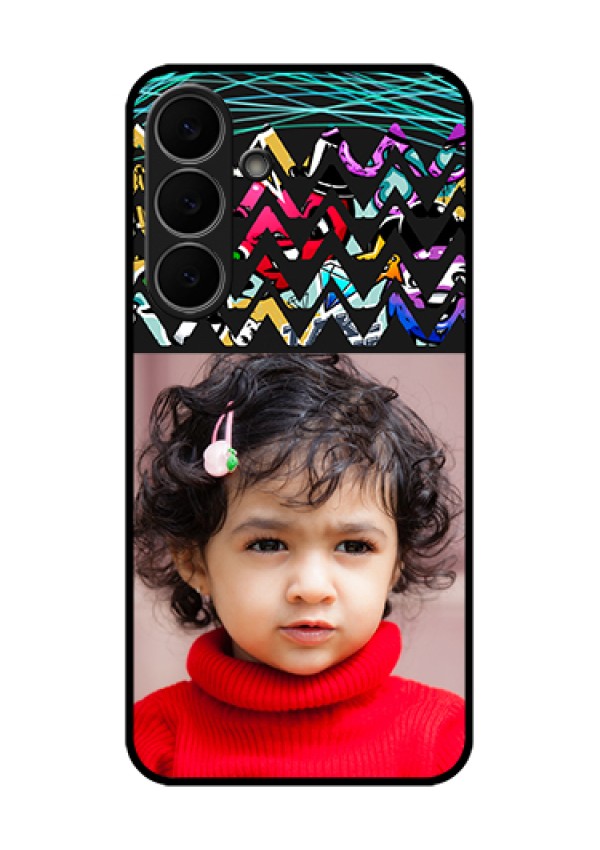 Samsung Galaxy S25 FE 5G Custom Glass Phone Case - Neon Abstract Design