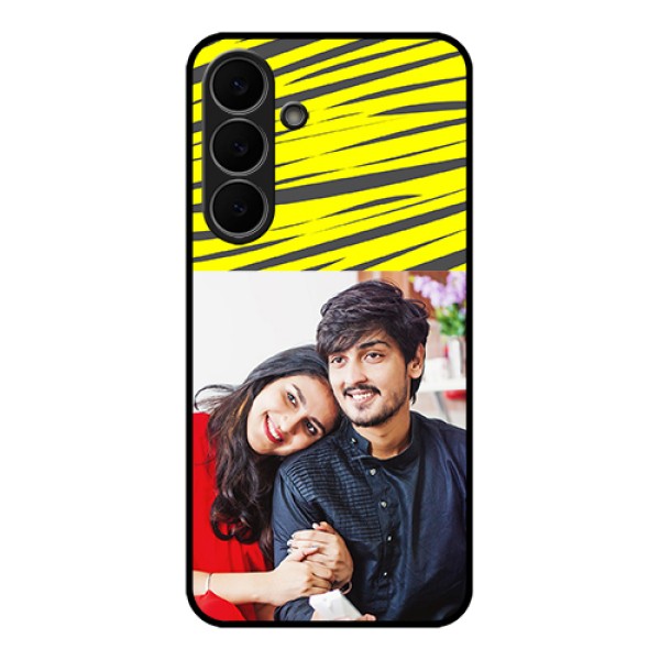 Samsung Galaxy S25 FE 5G Custom Glass Phone Case - Yellow Abstract Design