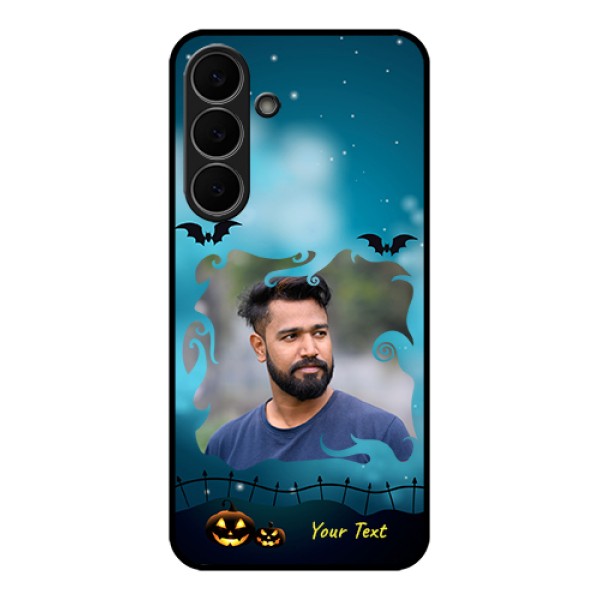 Samsung Galaxy S25 FE 5G Custom Glass Phone Case - Halloween Frame Design Samsung Galaxy S25 FE 5G Custom Glass Phone Case - Halloween Frame Design