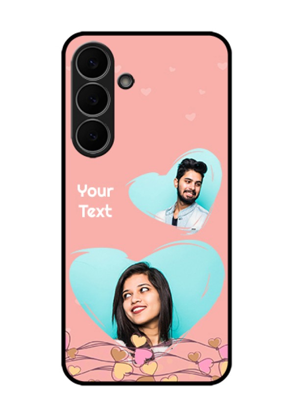 Samsung Galaxy S25 FE 5G Custom Glass Phone Case - Love Doodle Design
