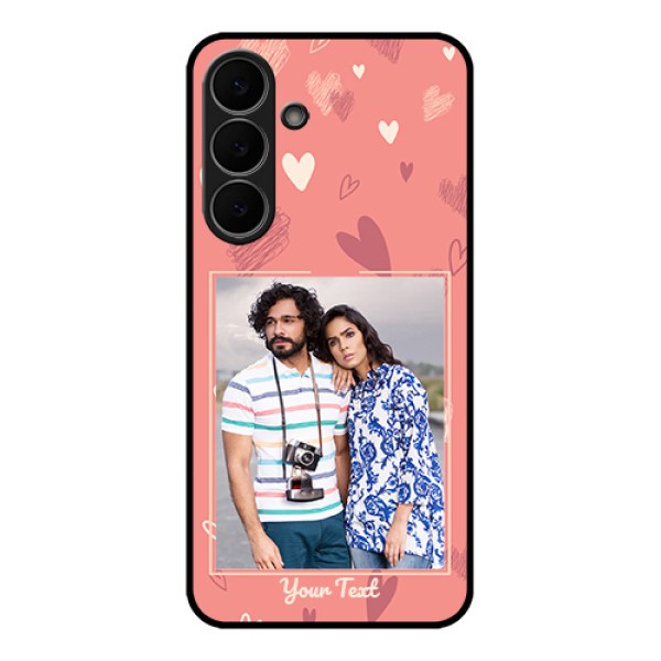 Samsung Galaxy S25 FE 5G Custom Glass Phone Case - Love Doodle Art Design Samsung Galaxy S25 FE 5G Custom Glass Phone Case - Love Doodle Art Design