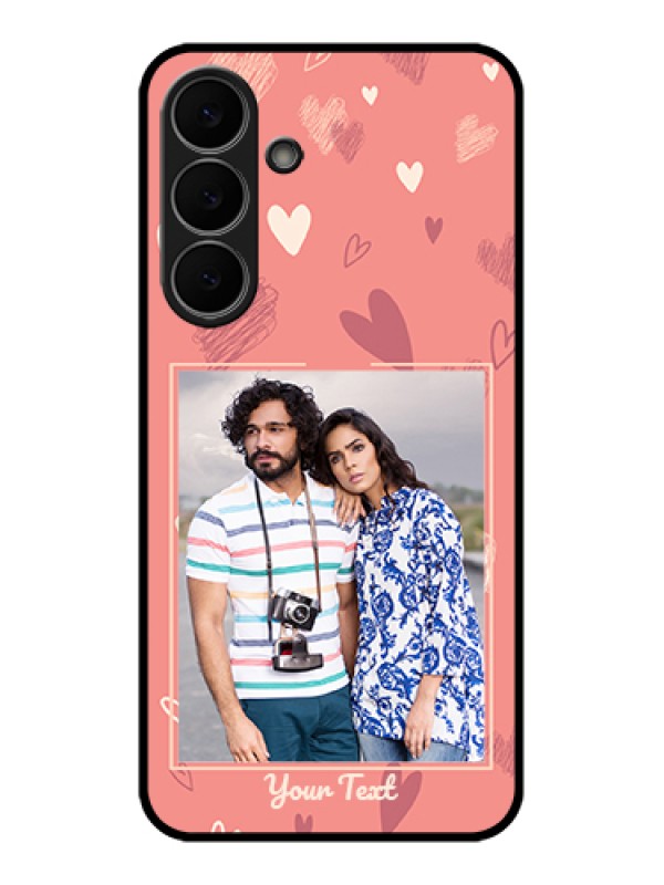 Custom Samsung Galaxy S25 FE 5G Custom Glass Phone Case - Love Doodle Art Design