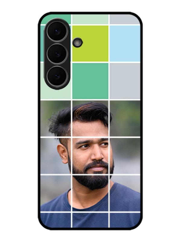 Custom Samsung Galaxy S25 FE 5G Custom Glass Phone Case - With White Box Pattern