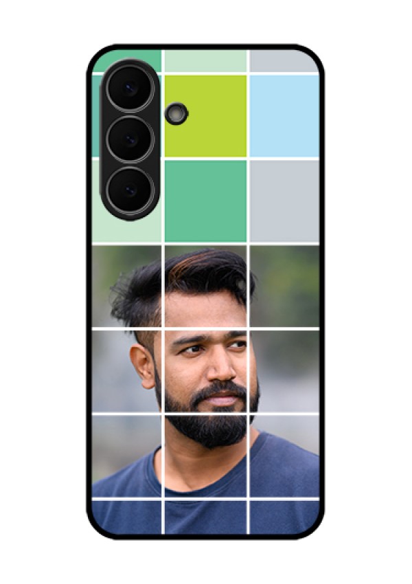 Samsung Galaxy S25 FE 5G Custom Glass Phone Case - With White Box Pattern