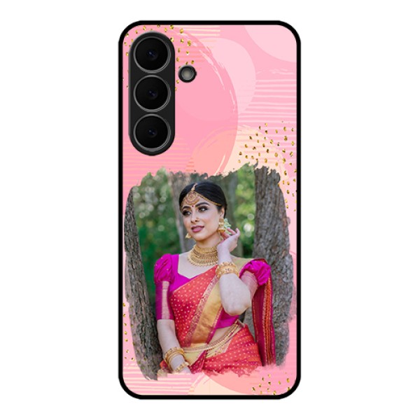 Samsung Galaxy S25 FE 5G Custom Glass Phone Case - Gold Glitter Splash Design Samsung Galaxy S25 FE 5G Custom Glass Phone Case - Gold Glitter Splash Design