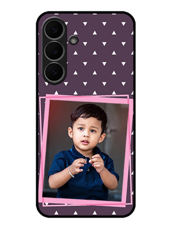 Custom Samsung Galaxy S25 FE 5G Custom Glass Phone Case - Triangle Pattern Dotted Design