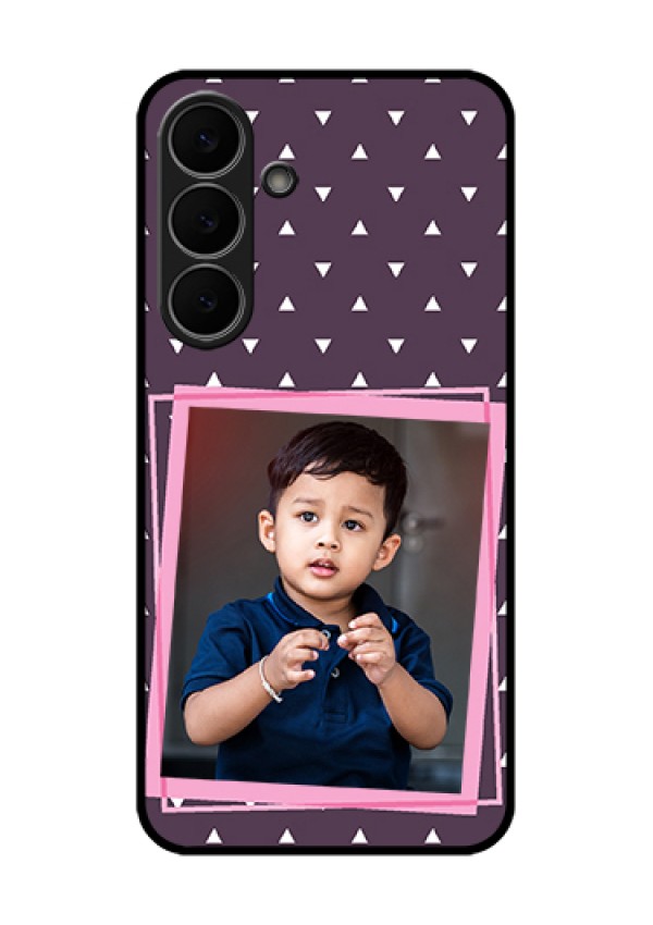 Samsung Galaxy S25 FE 5G Custom Glass Phone Case - Triangle Pattern Dotted Design