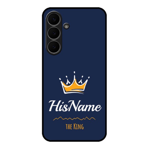 Samsung Galaxy S25 FE 5G Custom Glass Phone Case - King With Name Design