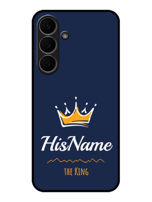 Custom Samsung Galaxy S25 FE 5G Custom Glass Phone Case - King With Name Design