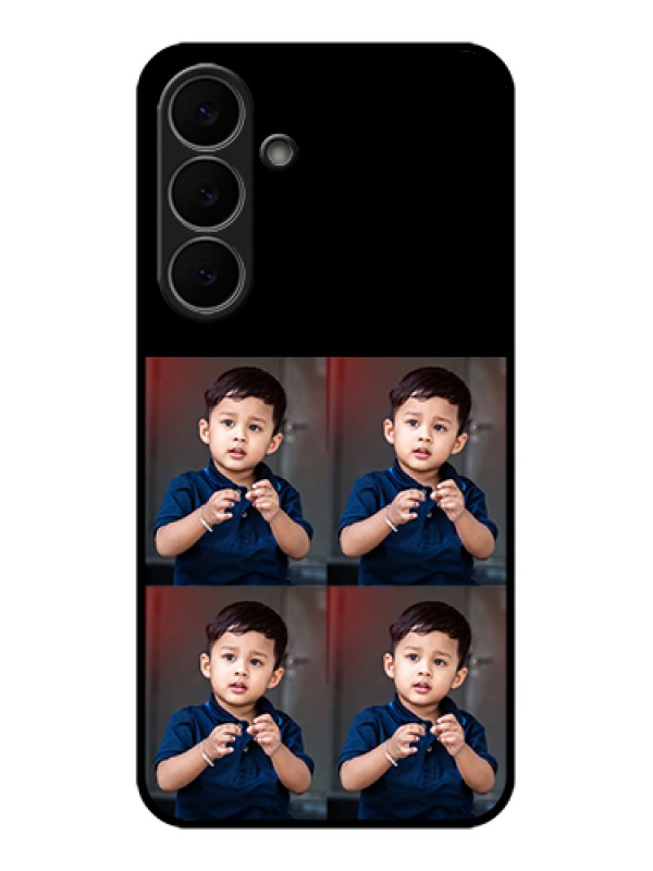 Custom Samsung Galaxy S25 FE 5G Custom Glass Phone Case - 4 Image Holder Design
