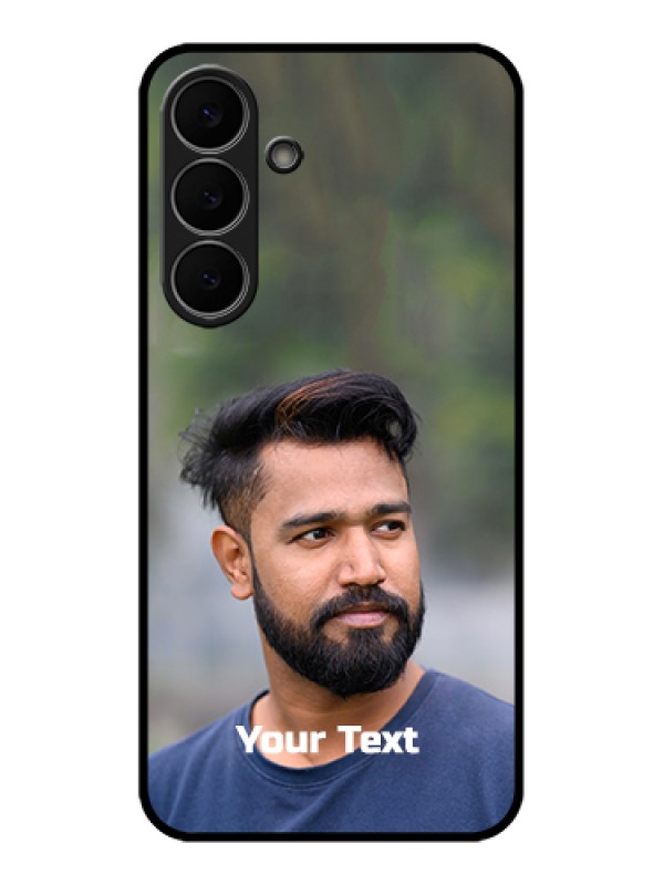 Custom Samsung Galaxy S25 FE 5G Custom Glass Phone Case - Photo With Text Design