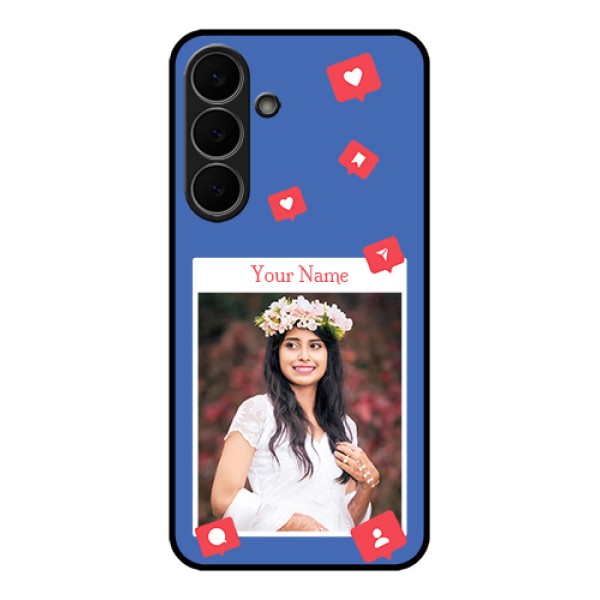 Samsung Galaxy S25 FE 5G Custom Glass Phone Case - Like Share And Comment Design