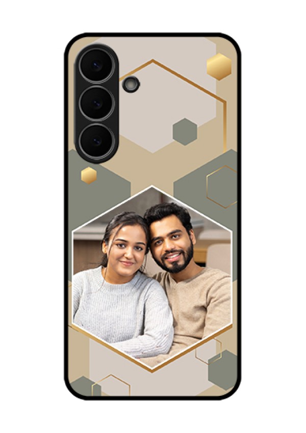 Samsung Galaxy S25 FE 5G Custom Glass Phone Case - Stylish Hexagon Pattern Design