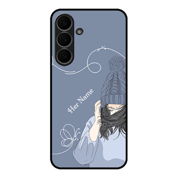 Samsung Galaxy S25 FE 5G Custom Glass Phone Case - Girl In Winter Outfit Design Samsung Galaxy S25 FE 5G Custom Glass Phone Case - Girl In Winter Outfit Design