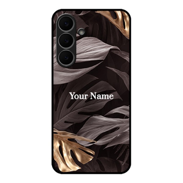 Samsung Galaxy S25 FE 5G Custom Glass Phone Case - Wild Leaves Digital Paint Design