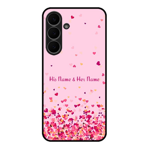 Samsung Galaxy S25 FE 5G Custom Glass Phone Case - Floating Hearts Design Samsung Galaxy S25 FE 5G Custom Glass Phone Case - Floating Hearts Design