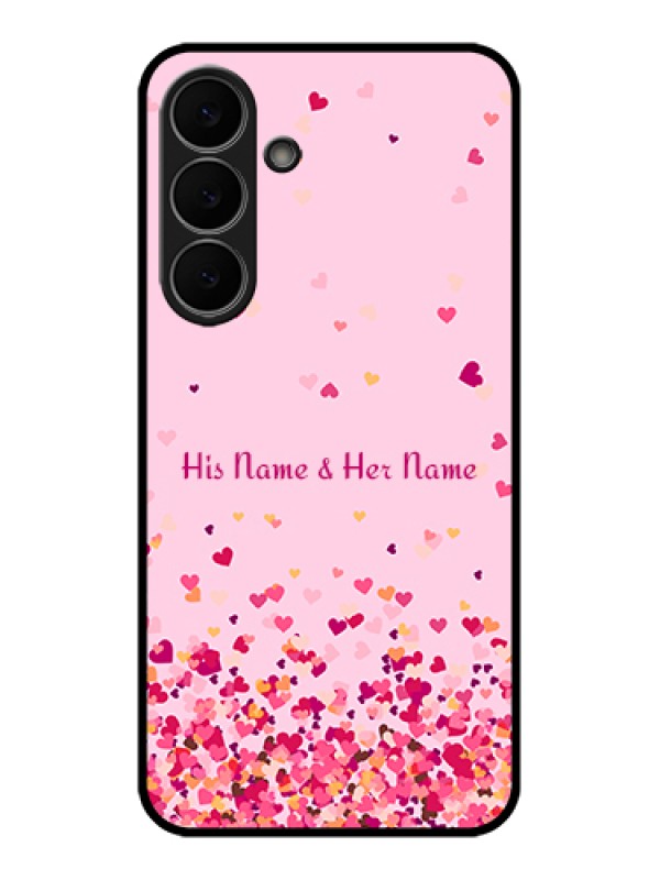 Custom Samsung Galaxy S25 FE 5G Custom Glass Phone Case - Floating Hearts Design
