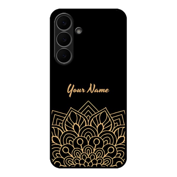 Samsung Galaxy S25 FE 5G Custom Glass Phone Case - Golden Mandala Design