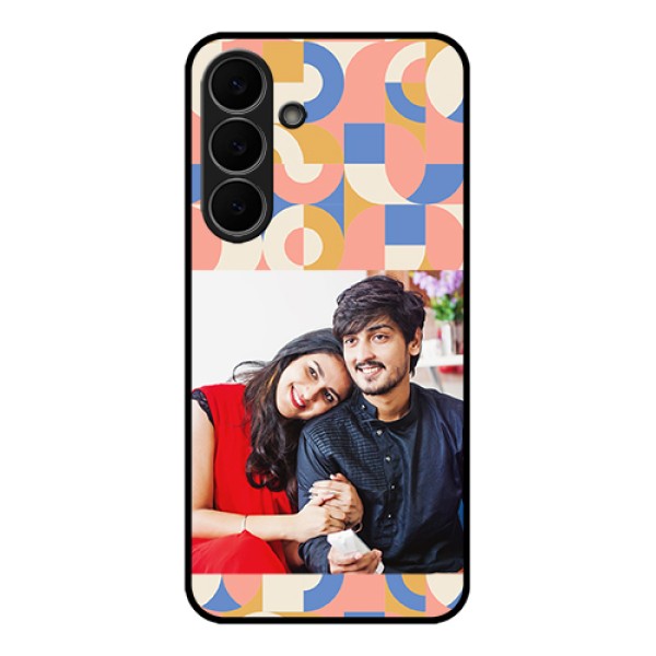Samsung Galaxy S25 FE 5G Custom Glass Phone Case - Semi - Circle Maze Pattern Design