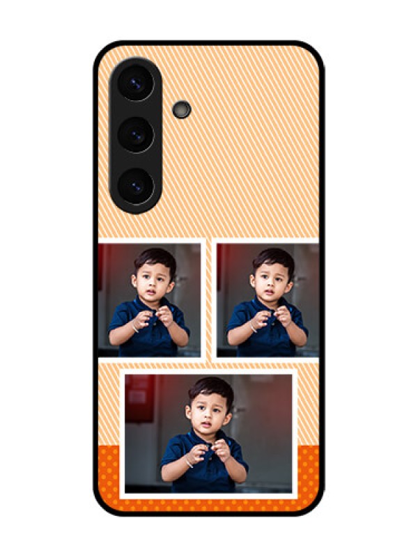 Custom Galaxy S25 Plus 5G Custom Glass Phone CaseBulk Photos Upload Design