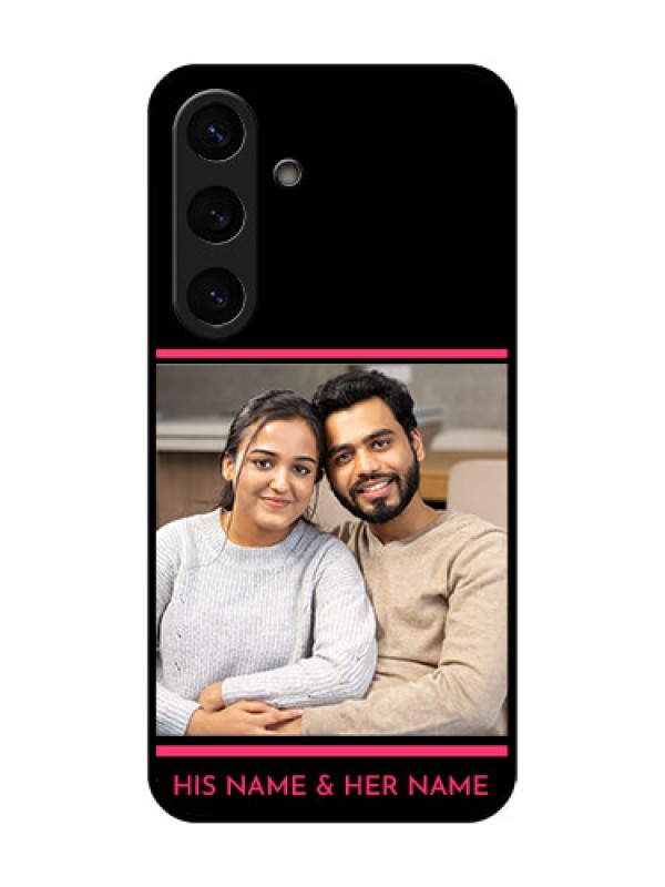 Custom Galaxy S25 Plus 5G Custom Glass Phone CaseWith Add Text Design