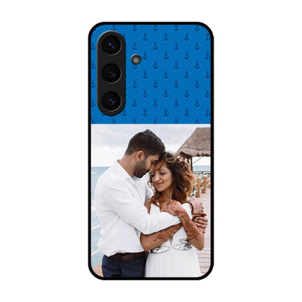 Galaxy S25 Plus 5G Custom Glass Phone CaseBlue Anchors Design