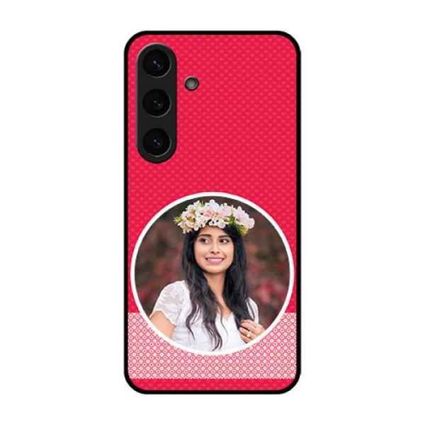 Galaxy S25 Plus 5G Custom Glass Phone CasePink Color Pattern Design