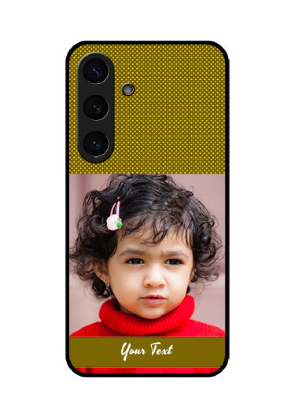 Galaxy S25 Plus 5G Custom Glass Phone CaseSimple Green Color Design