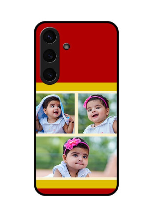 Galaxy S25 Plus 5G Custom Glass Phone CaseMultiple Pic Upload Design