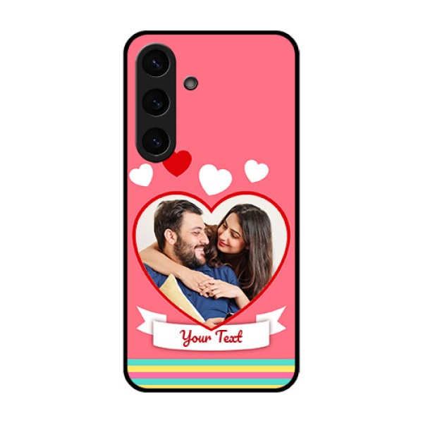 Galaxy S25 Plus 5G Custom Glass Phone CaseLove Shapes Doodle Design
