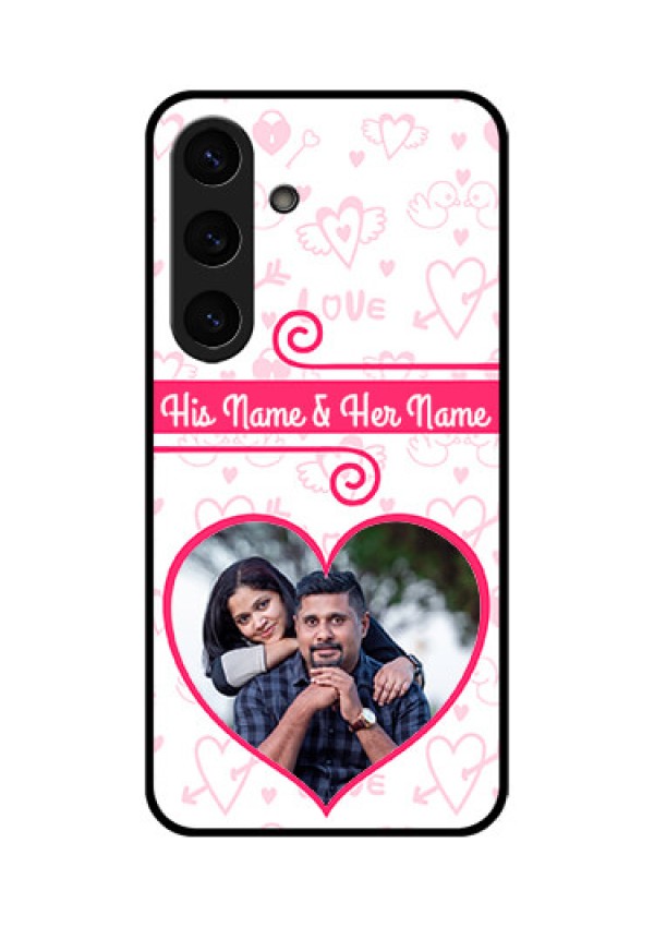 Galaxy S25 Plus 5G Custom Glass Phone CaseHeart Shape Love Design