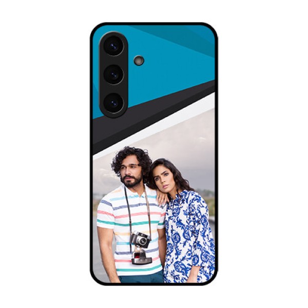 Galaxy S25 Plus 5G Custom Glass Phone CaseSimple Pattern Photo Upload Design Galaxy S25 Plus 5G Custom Glass Phone CaseSimple Pattern Photo Upload Design