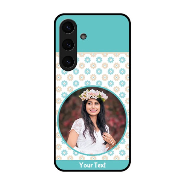 Galaxy S25 Plus 5G Custom Glass Phone CaseBeautiful Flowers Design