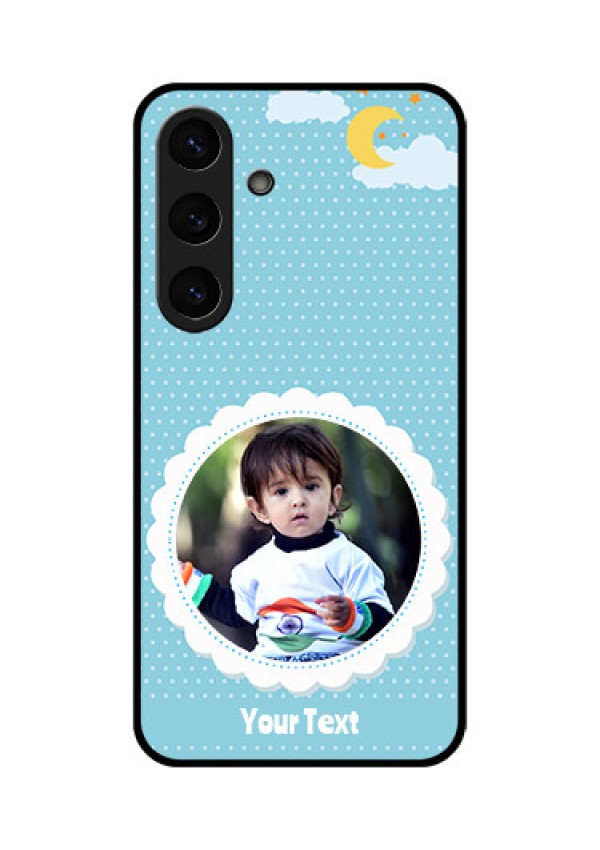 Galaxy S25 Plus 5G Custom Glass Phone CaseViolet Pattern Design