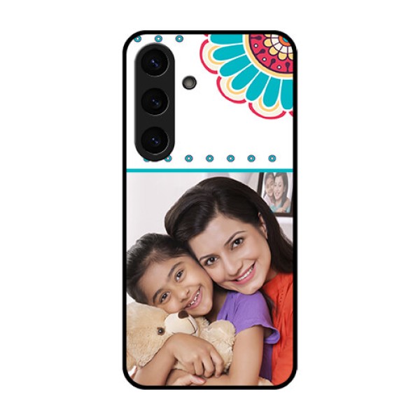 Galaxy S25 Plus 5G Custom Glass Phone CaseFlower Design