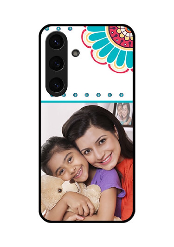 Galaxy S25 Plus 5G Custom Glass Phone CaseFlower Design