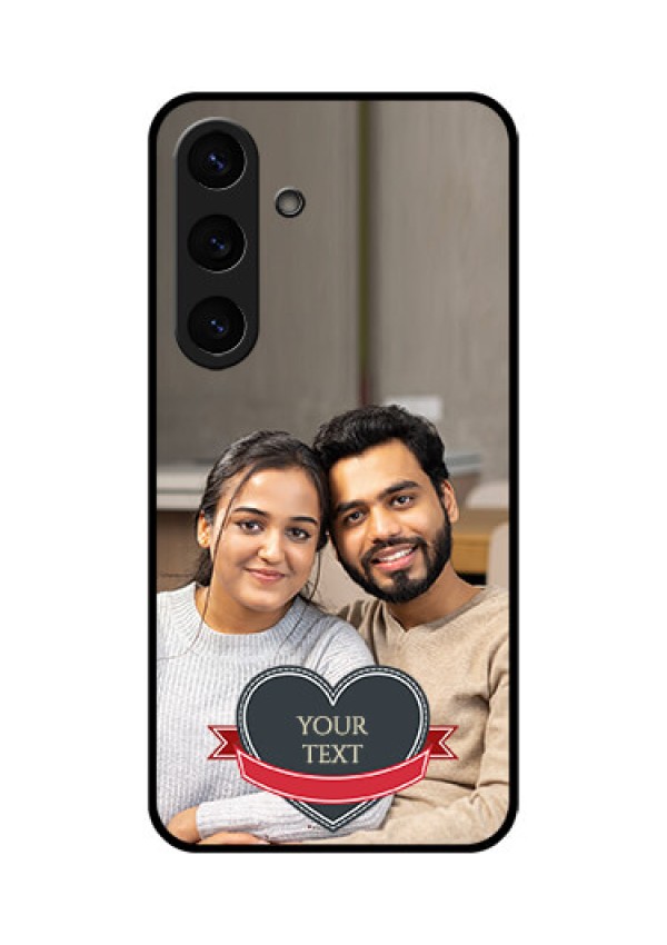 Galaxy S25 Plus 5G Custom Glass Phone CaseJust Married Couple Design
