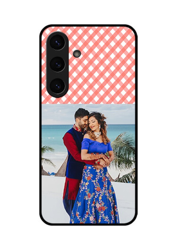 Galaxy S25 Plus 5G Custom Glass Phone CasePink Pattern Design
