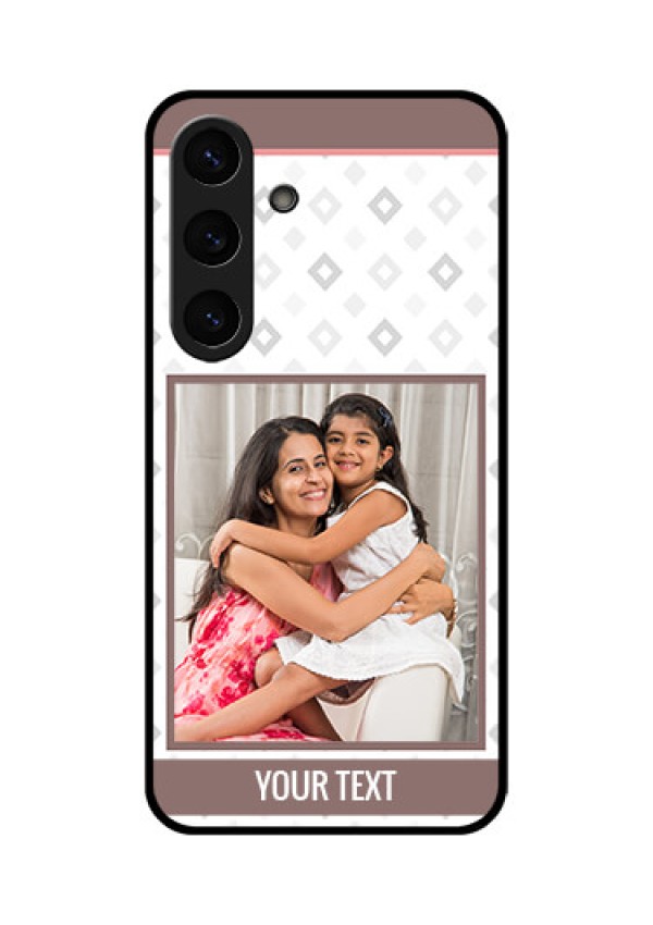Galaxy S25 Plus 5G Custom Glass Phone CaseSimple Diamond Design