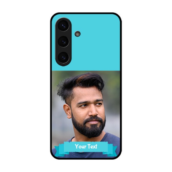 Galaxy S25 Plus 5G Custom Glass Phone CaseBlue Color Design Galaxy S25 Plus 5G Custom Glass Phone CaseBlue Color Design
