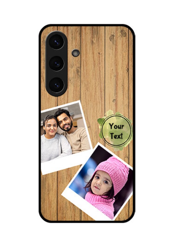 Galaxy S25 Plus 5G Custom Glass Phone CaseWooden Texture Design