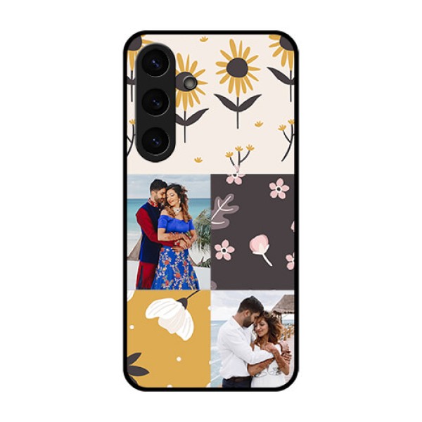 Galaxy S25 Plus 5G Custom Glass Phone Case3 Images With Floral Design Galaxy S25 Plus 5G Custom Glass Phone Case3 Images With Floral Design
