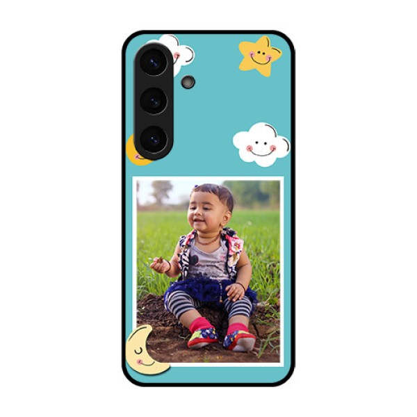 Galaxy S25 Plus 5G Custom Glass Phone CaseSmiley Kids Stars Design Galaxy S25 Plus 5G Custom Glass Phone CaseSmiley Kids Stars Design