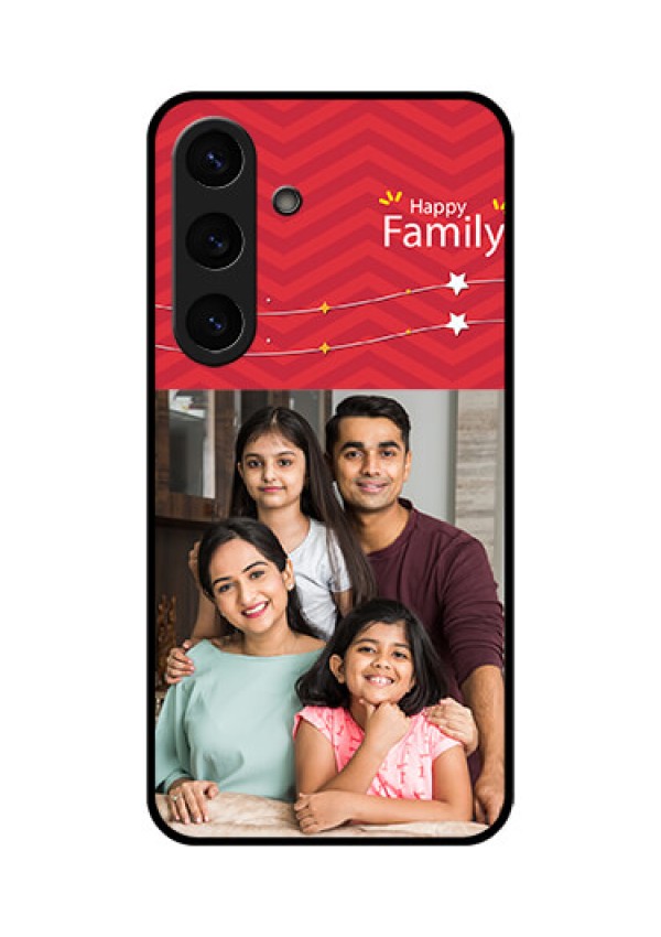 Galaxy S25 Plus 5G Custom Glass Phone CaseHappy Family Design