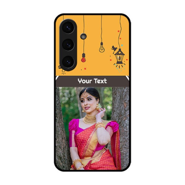 Galaxy S25 Plus 5G Custom Glass Phone CaseWith Family Picture And Icons
