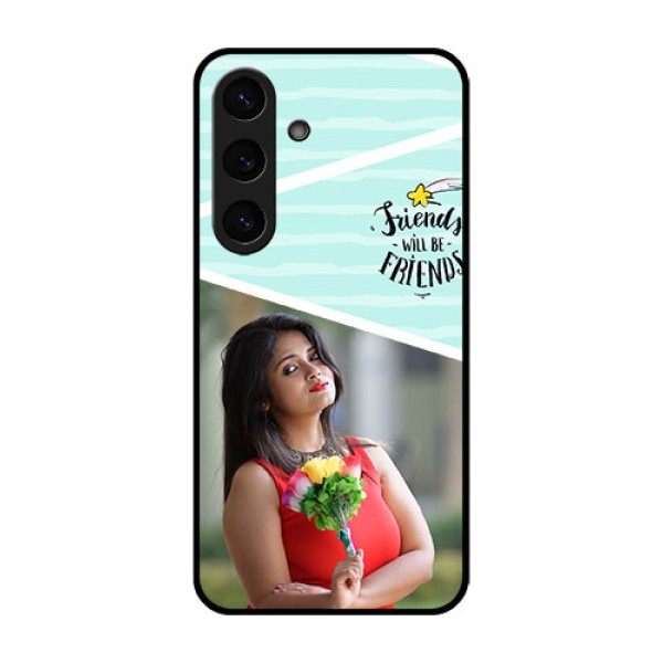 Galaxy S25 Plus 5G Custom Glass Phone CaseFriends Picture Icon Design Galaxy S25 Plus 5G Custom Glass Phone CaseFriends Picture Icon Design