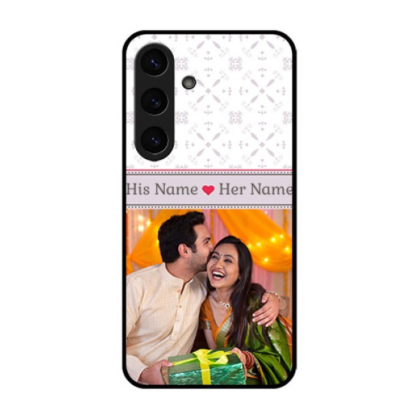 Galaxy S25 Plus 5G Custom Glass Phone CaseWith Photo And Ethnic Design Galaxy S25 Plus 5G Custom Glass Phone CaseWith Photo And Ethnic Design